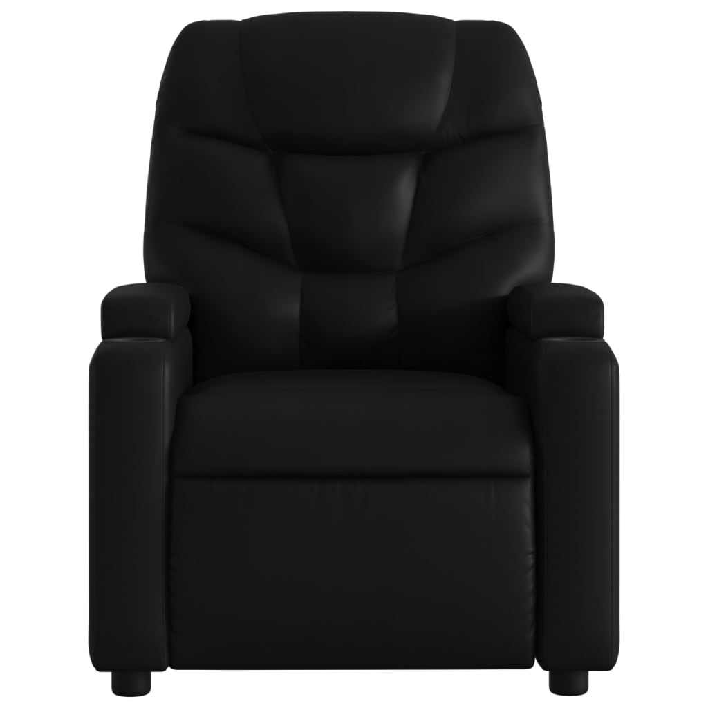 vidaXL Sillón reclinable de cuero sintético negro