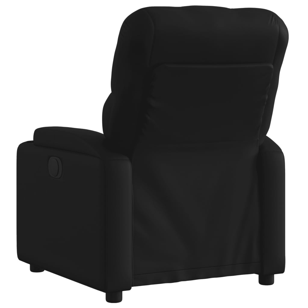 vidaXL Sillón reclinable de cuero sintético negro