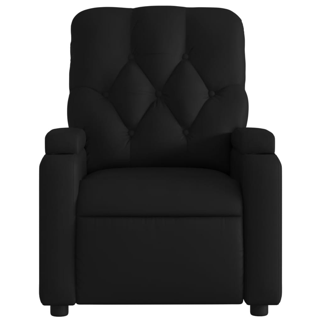 vidaXL Sillón reclinable de cuero sintético negro