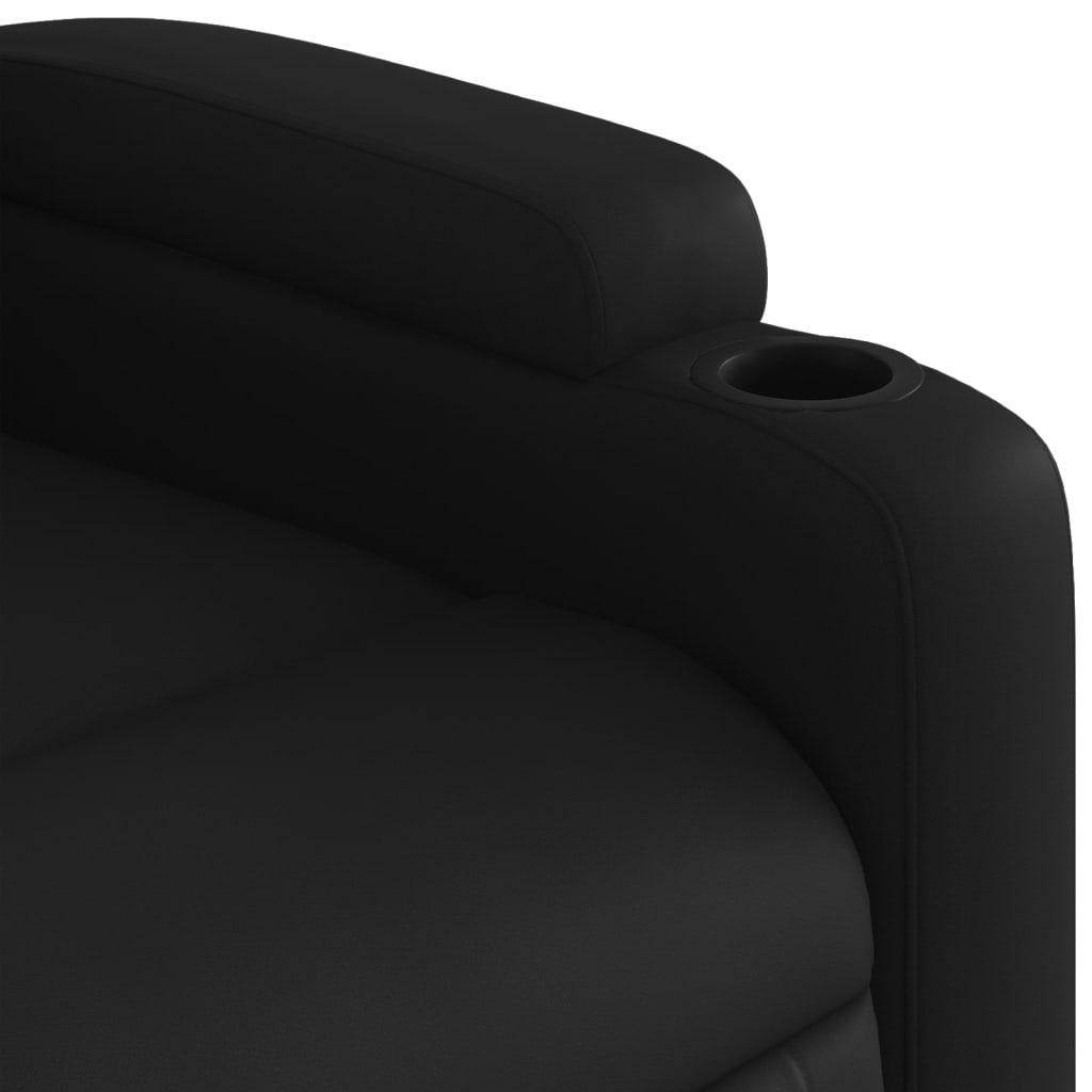 vidaXL Sillón de masaje reclinable cuero sintético negro