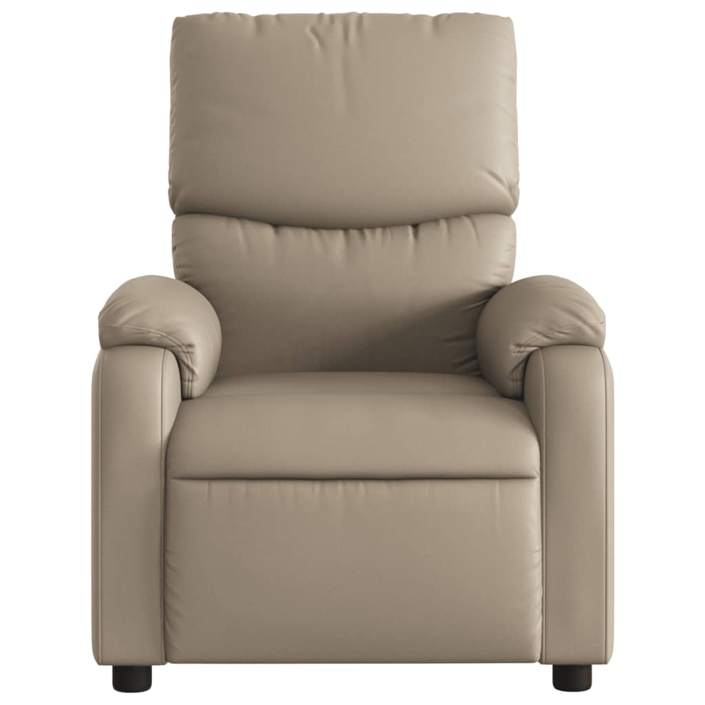 vidaXL Sillón de masaje reclinable cuero sintético color capuchino