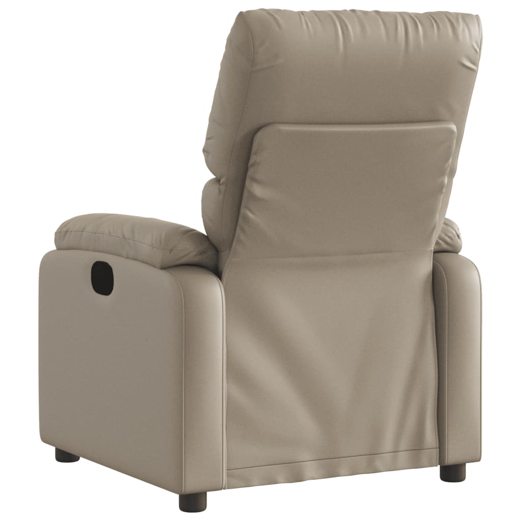 vidaXL Sillón de masaje reclinable cuero sintético color capuchino