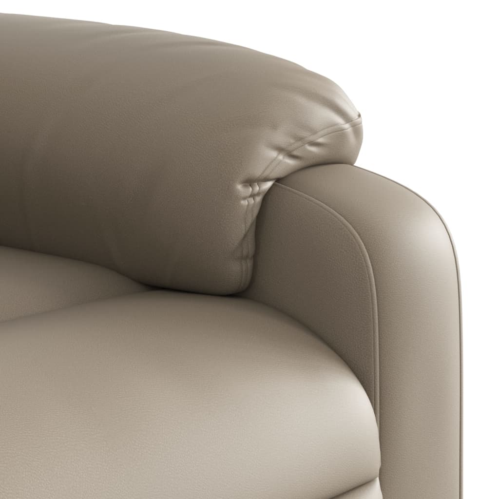 vidaXL Sillón de masaje reclinable cuero sintético color capuchino