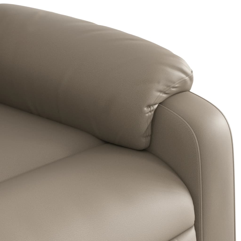 vidaXL Sillón de masaje reclinable cuero sintético color capuchino