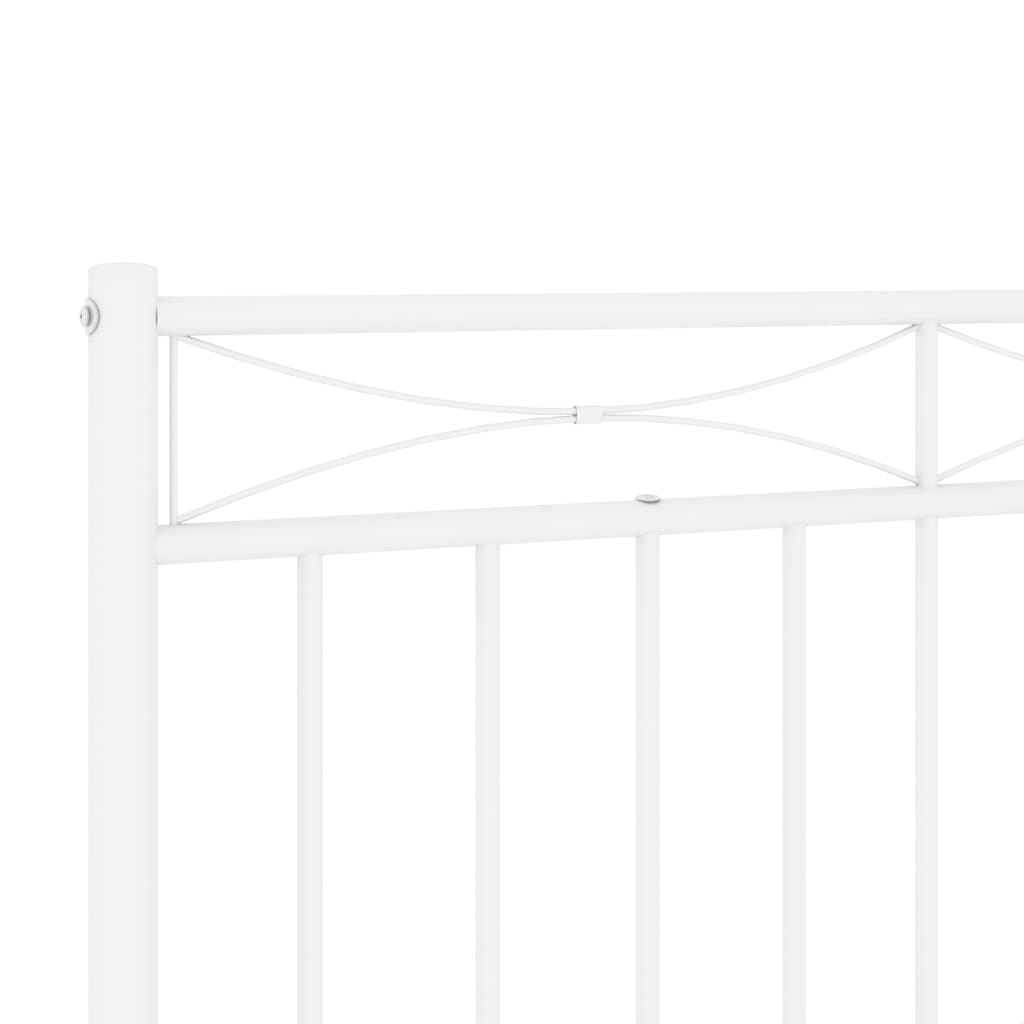 vidaXL Cabecero de metal blanco 180 cm