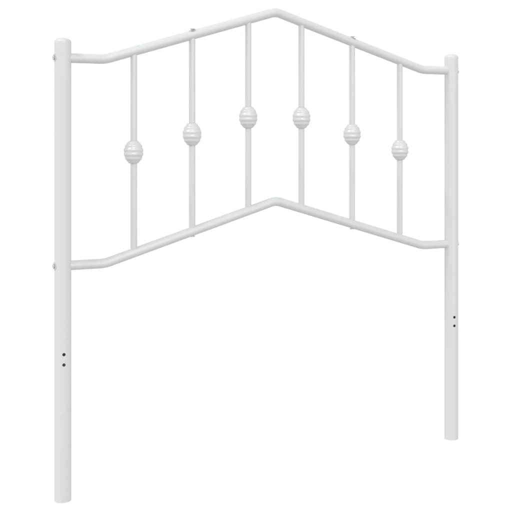 vidaXL Cabecero de metal blanco 90 cm