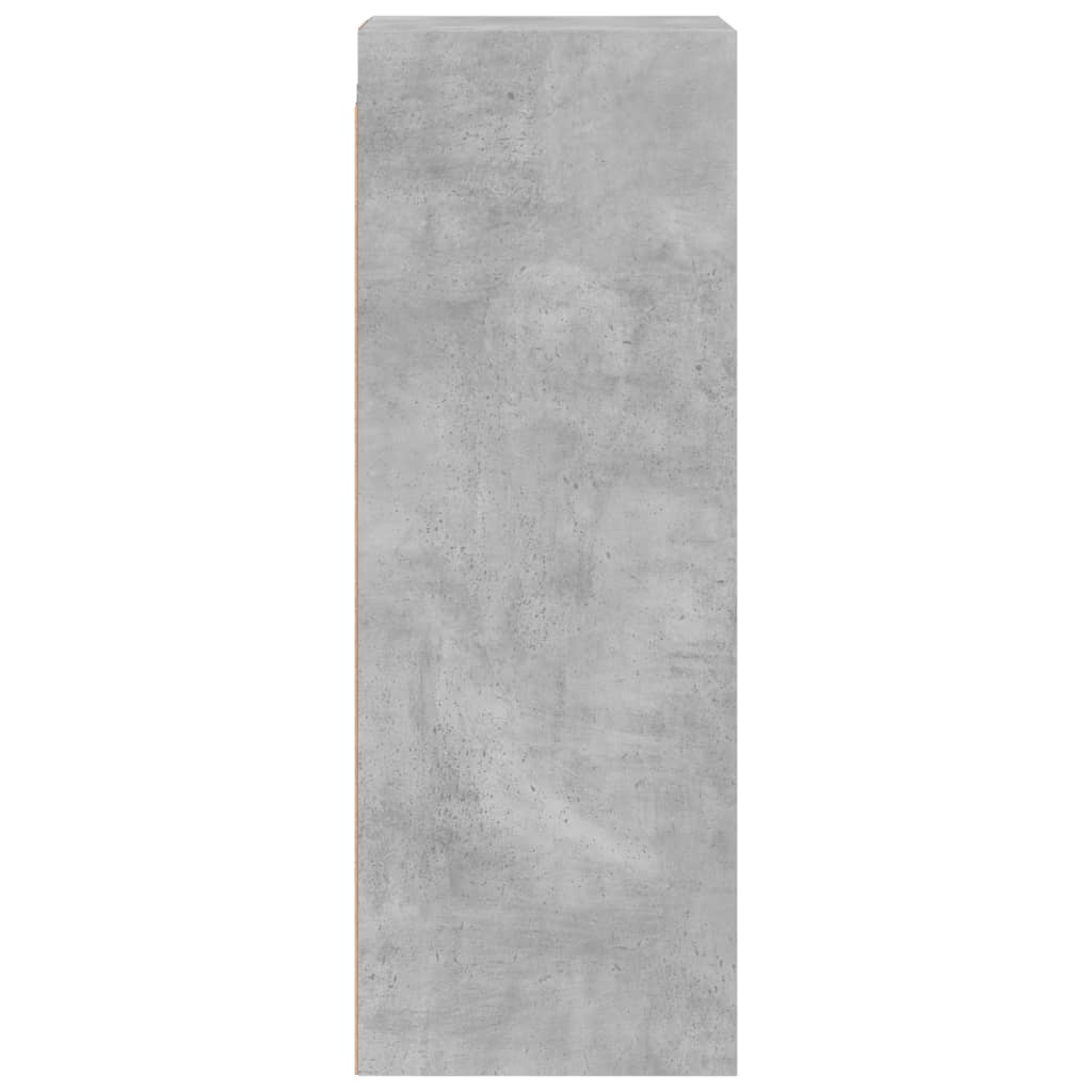 vidaXL Mueble de pared puertas de vidrio gris hormigón 35x37x100 cm