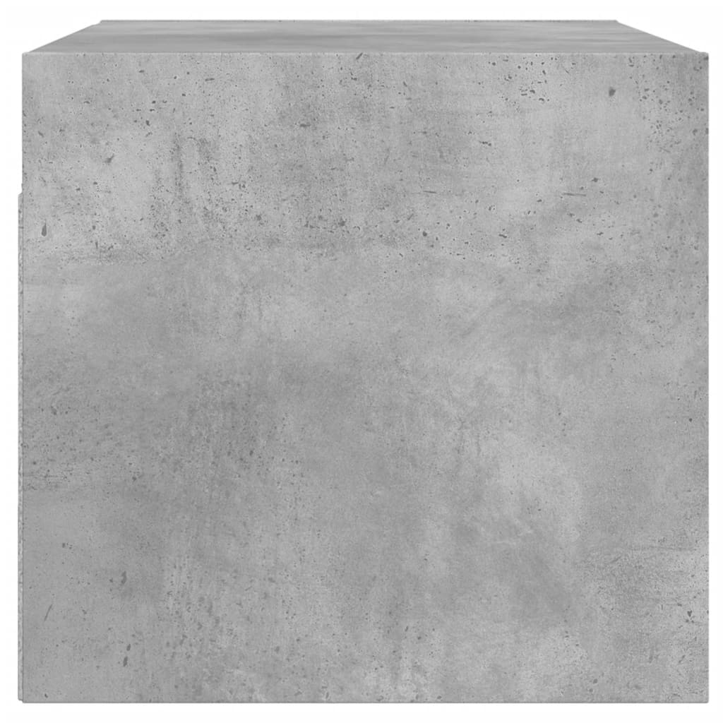 vidaXL Mueble de pared puertas de vidrio gris hormigón 68,5x37x35 cm