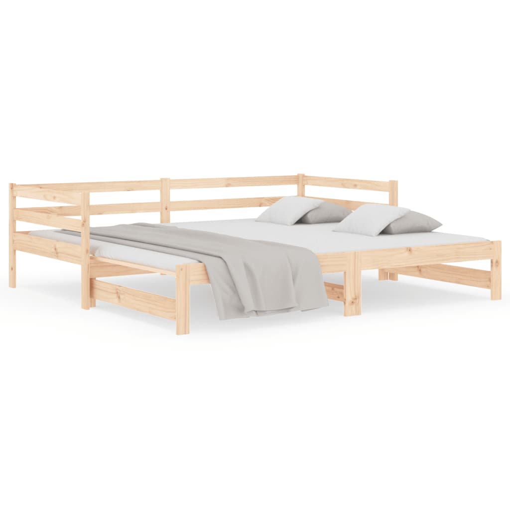 vidaXL Sofá cama nido madera maciza de pino 90x200 cm