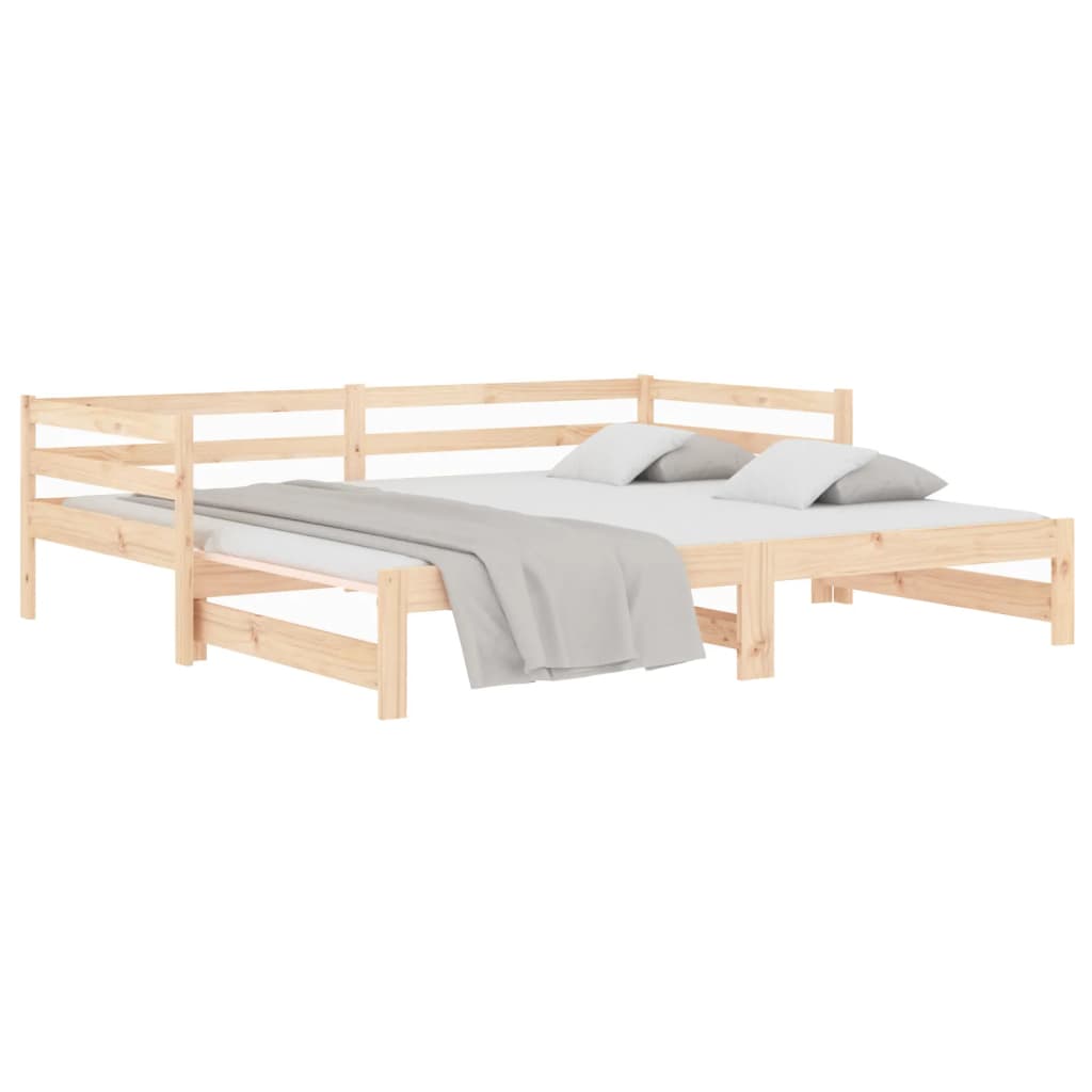 vidaXL Sofá cama nido madera maciza de pino 90x200 cm