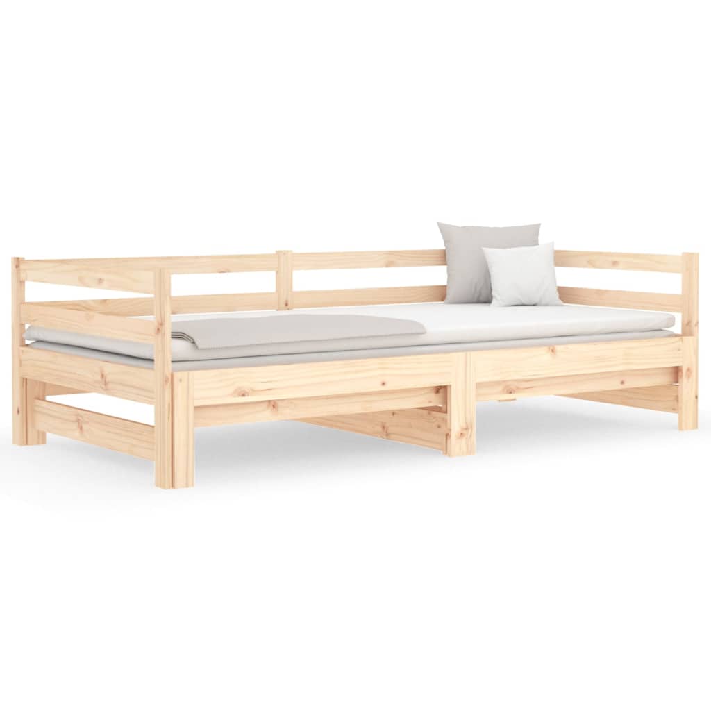 vidaXL Sofá cama nido madera maciza de pino 90x200 cm