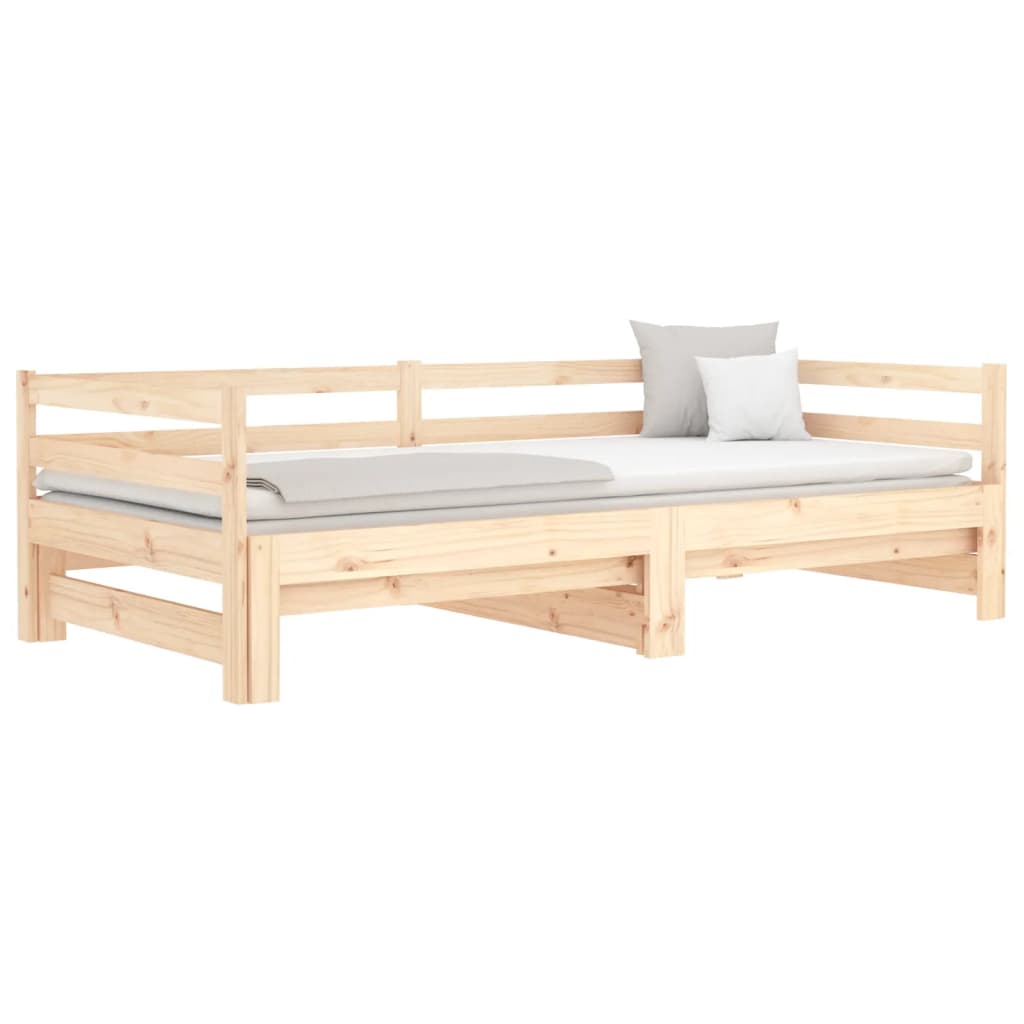 vidaXL Sofá cama nido madera maciza de pino 90x200 cm