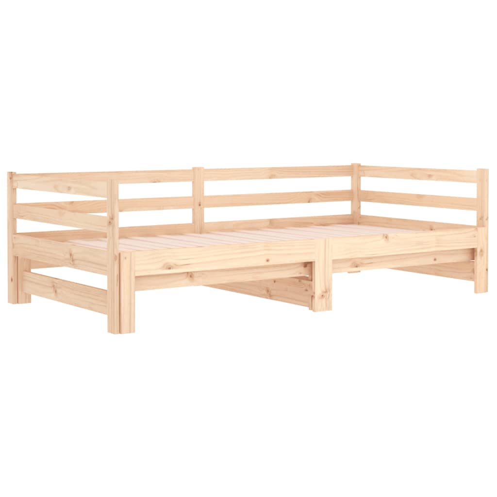 vidaXL Sofá cama nido madera maciza de pino 90x200 cm