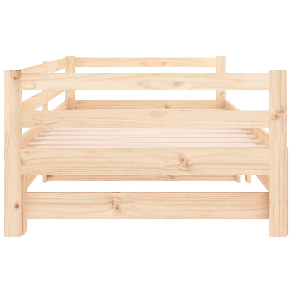 vidaXL Sofá cama nido madera maciza de pino 90x200 cm