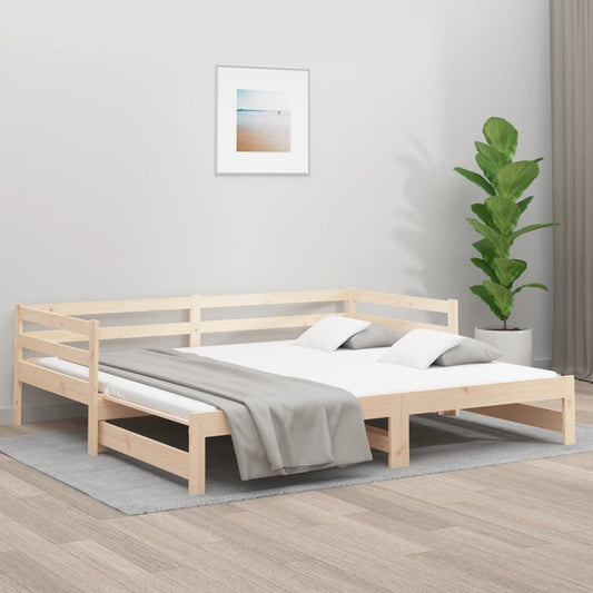 vidaXL Sofá cama nido madera maciza de pino 90x200 cm