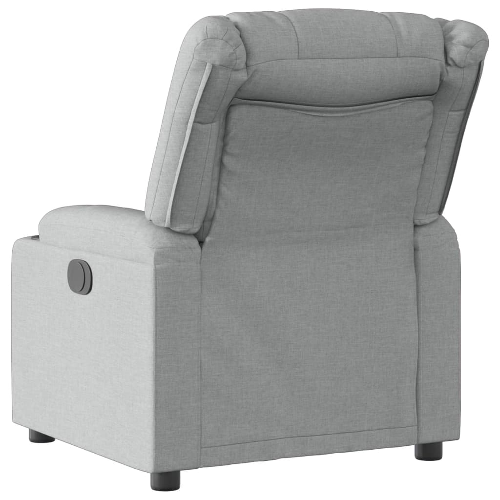 vidaXL Sillón reclinable eléctrico tela gris claro