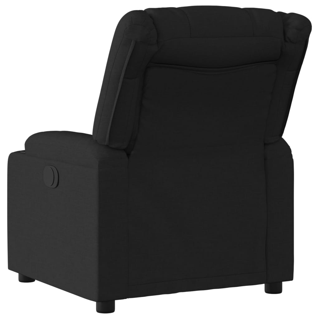 vidaXL Sillón reclinable eléctrico de tela negro