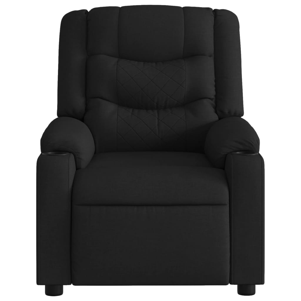 vidaXL Sillón reclinable eléctrico de tela negro