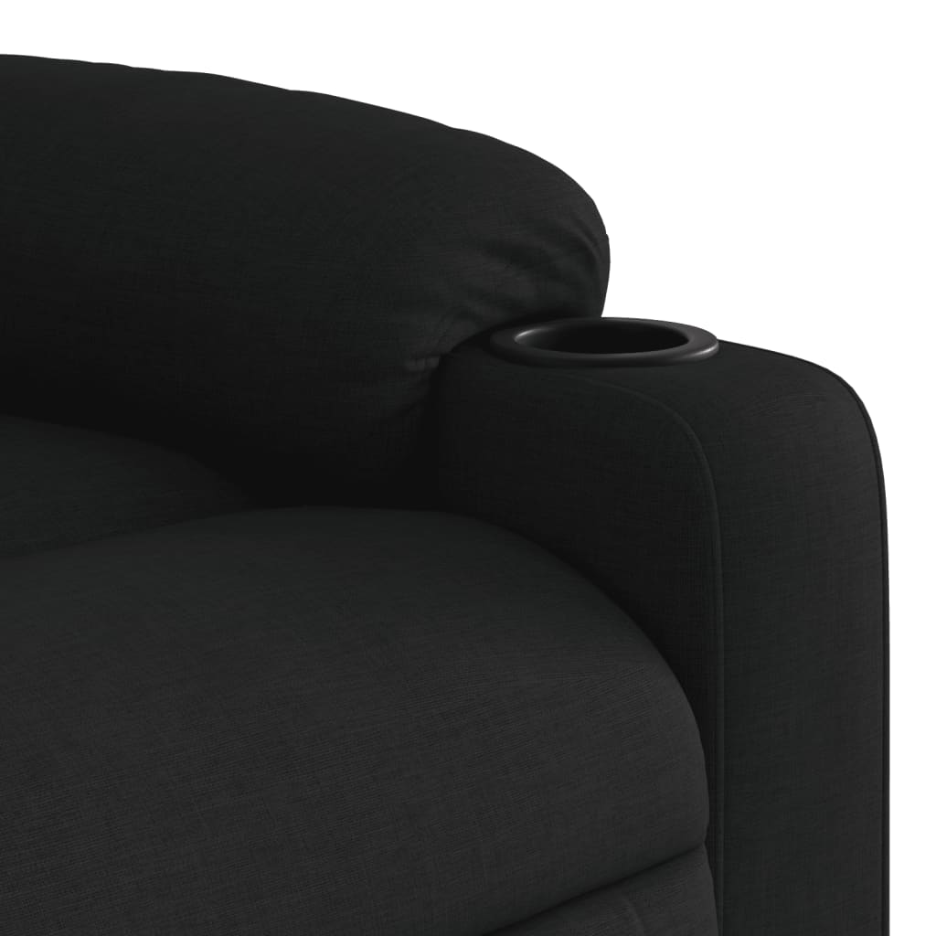 vidaXL Sillón reclinable eléctrico de tela negro