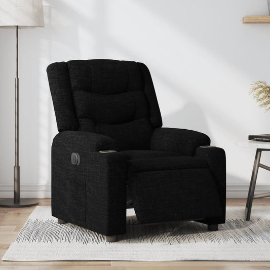 vidaXL Sillón reclinable eléctrico de tela negro