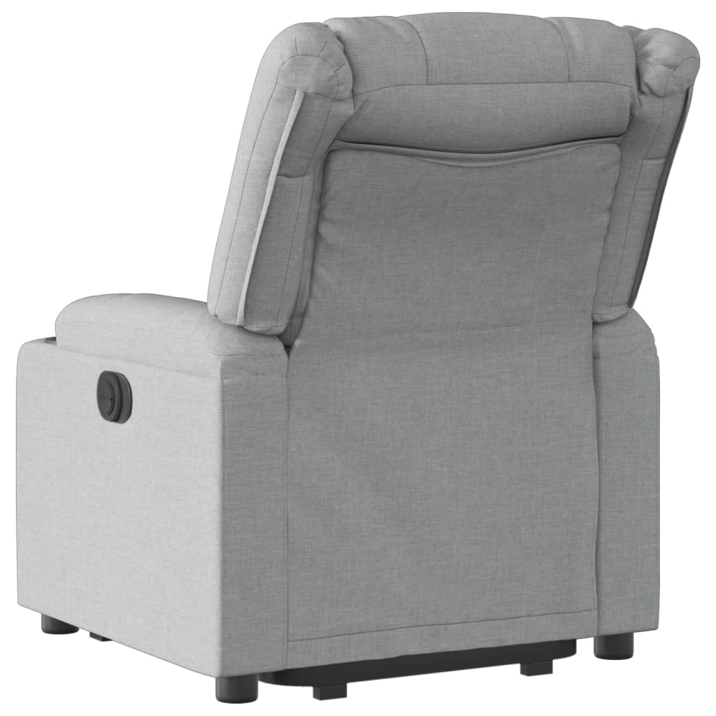 vidaXL Sillón reclinable elevable de tela gris claro