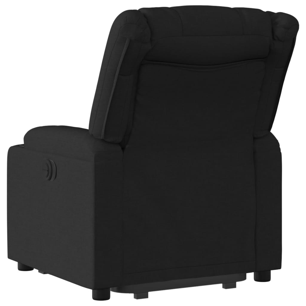 vidaXL Sillón eléctrico reclinable elevable de tela negro