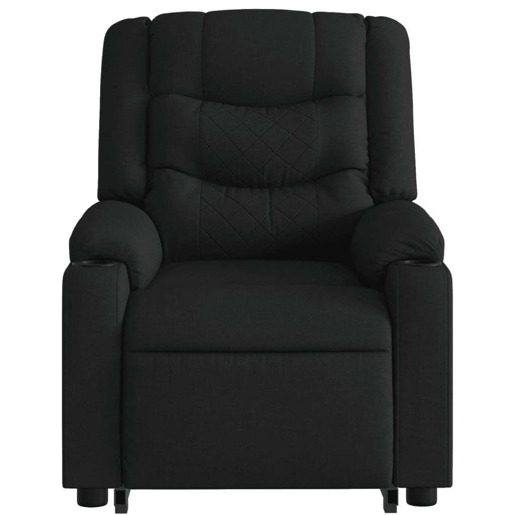 vidaXL Sillón eléctrico reclinable elevable de tela negro