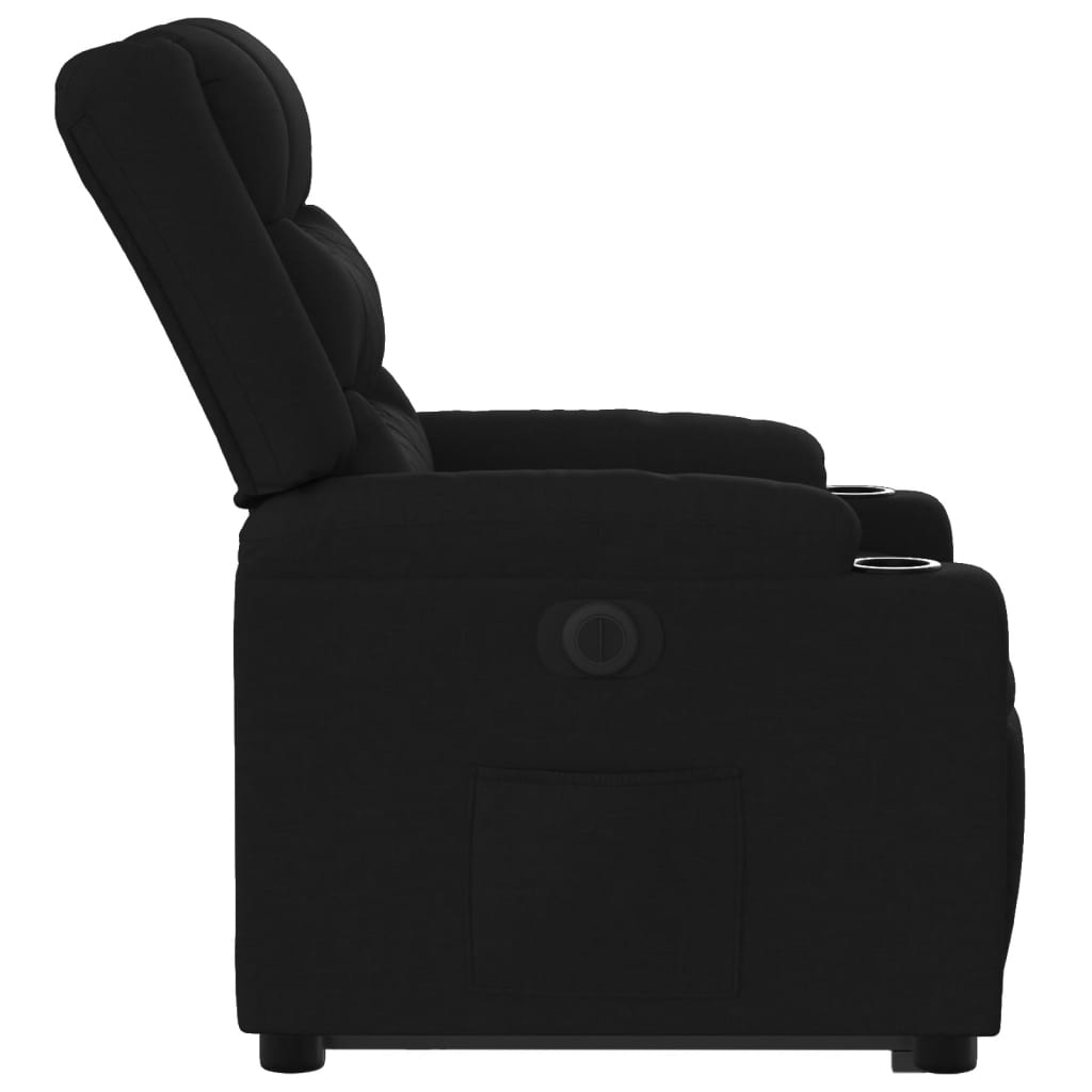 vidaXL Sillón eléctrico reclinable elevable de tela negro