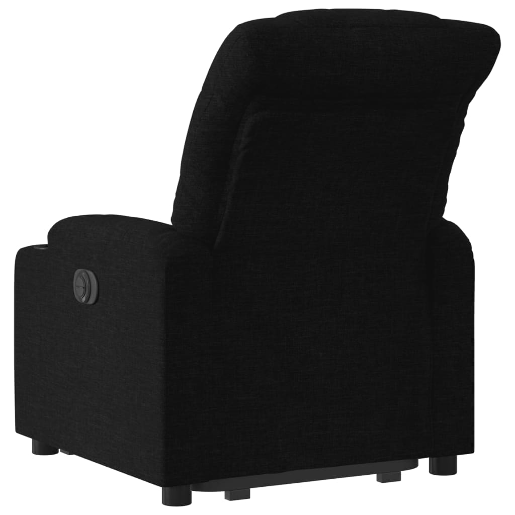 vidaXL Sillón reclinable elevable tela negro