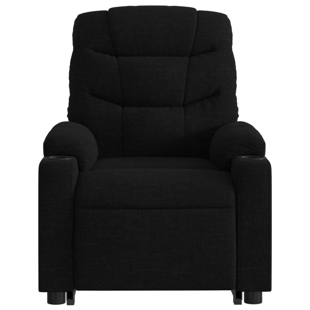 vidaXL Sillón reclinable elevable tela negro