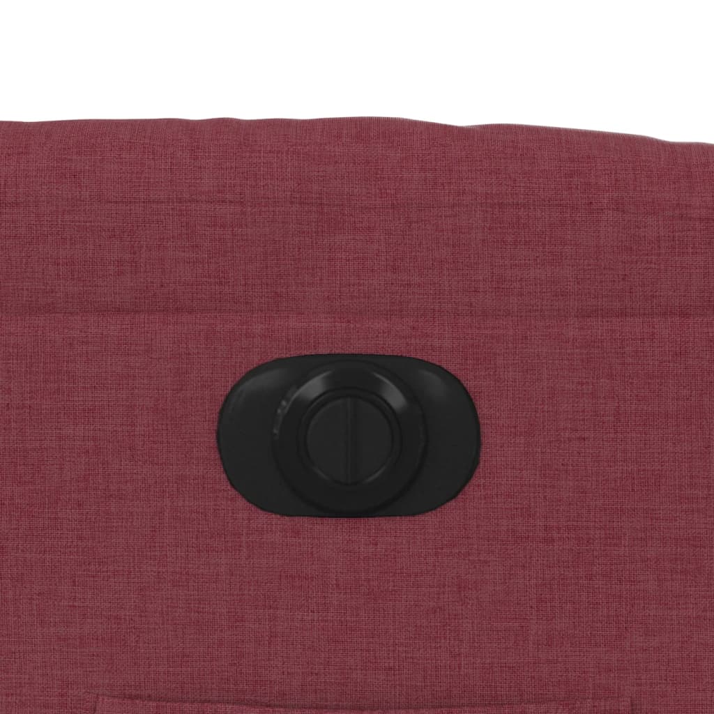 vidaXL Sillón eléctrico reclinable elevable de tela rojo tinto