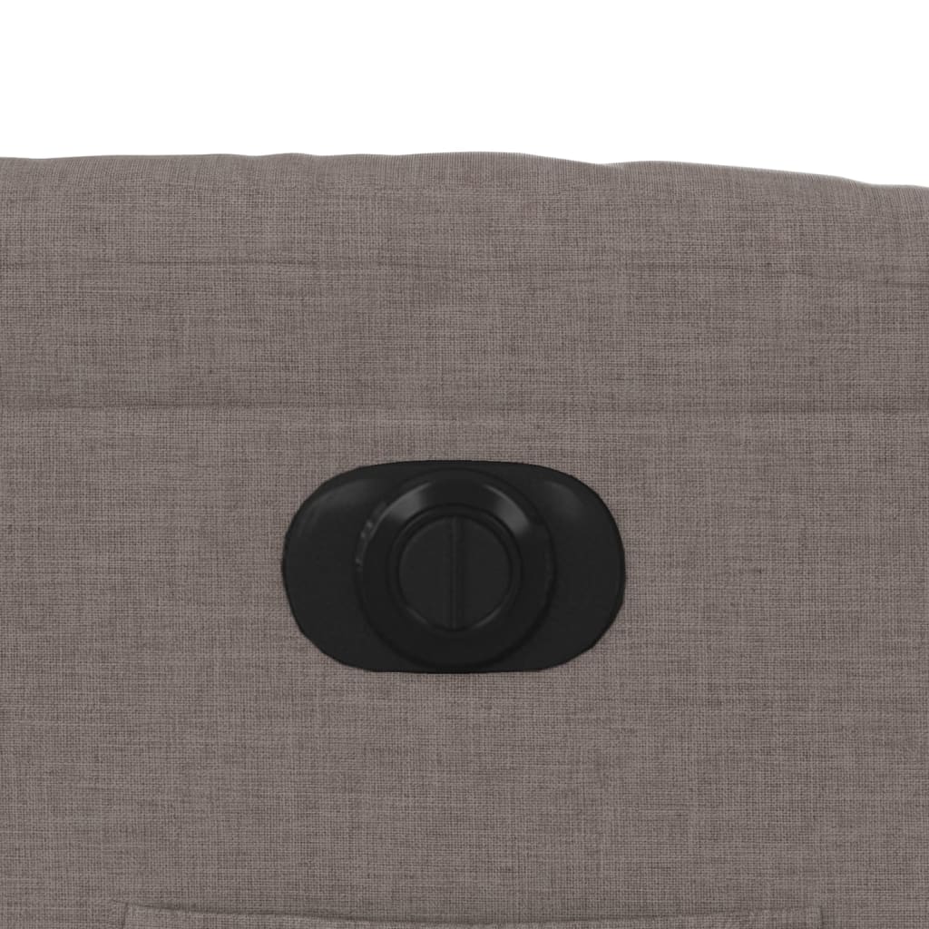 vidaXL Sillón eléctrico reclinable elevable de tela gris taupe