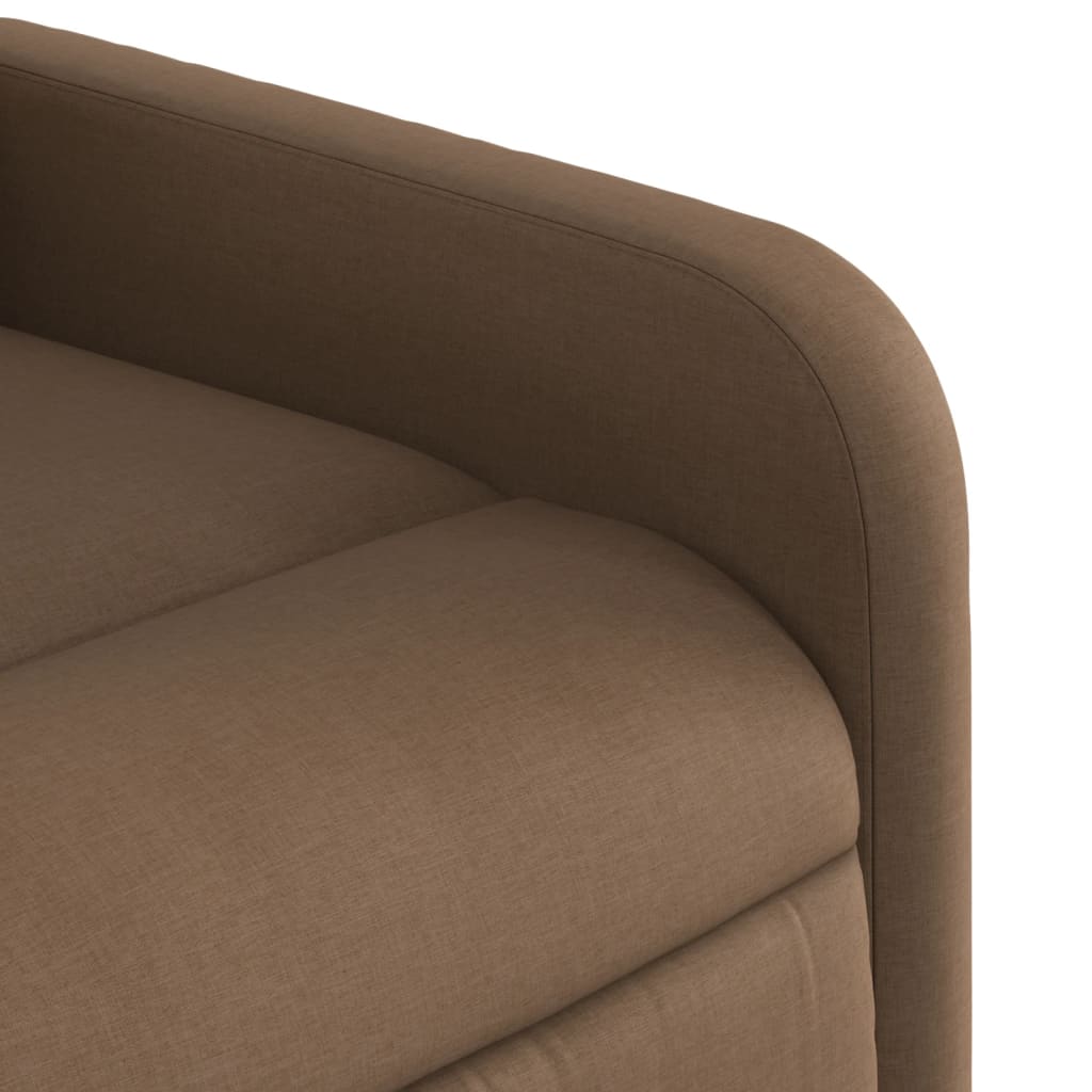 vidaXL Sillón reclinable eléctrico de tela marrón