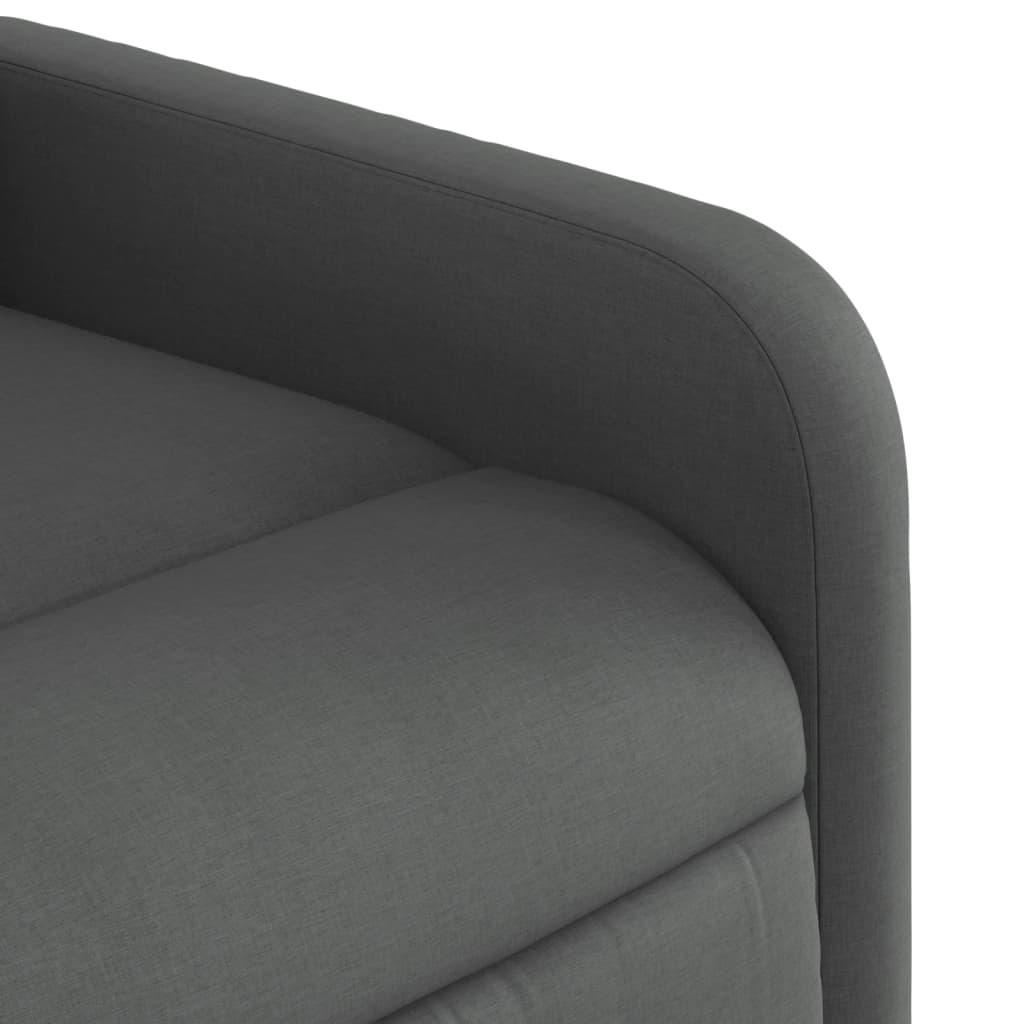 vidaXL Sillón reclinable de masaje eléctrico tela gris oscuro