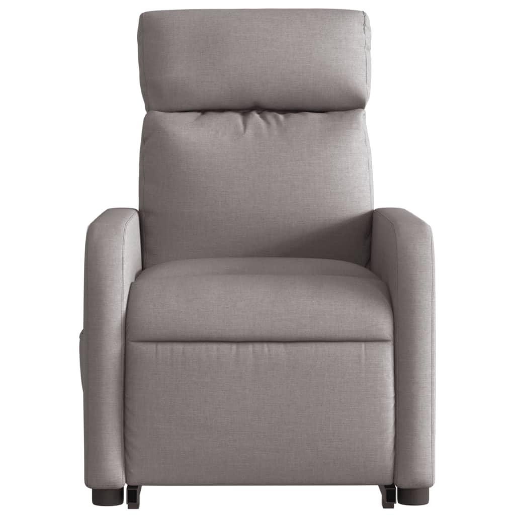 vidaXL Sillón eléctrico reclinable elevable de tela gris taupe