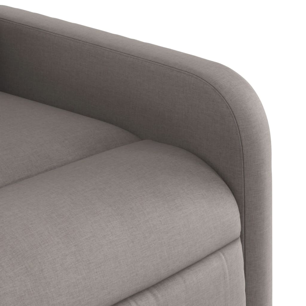 vidaXL Sillón eléctrico reclinable elevable de tela gris taupe