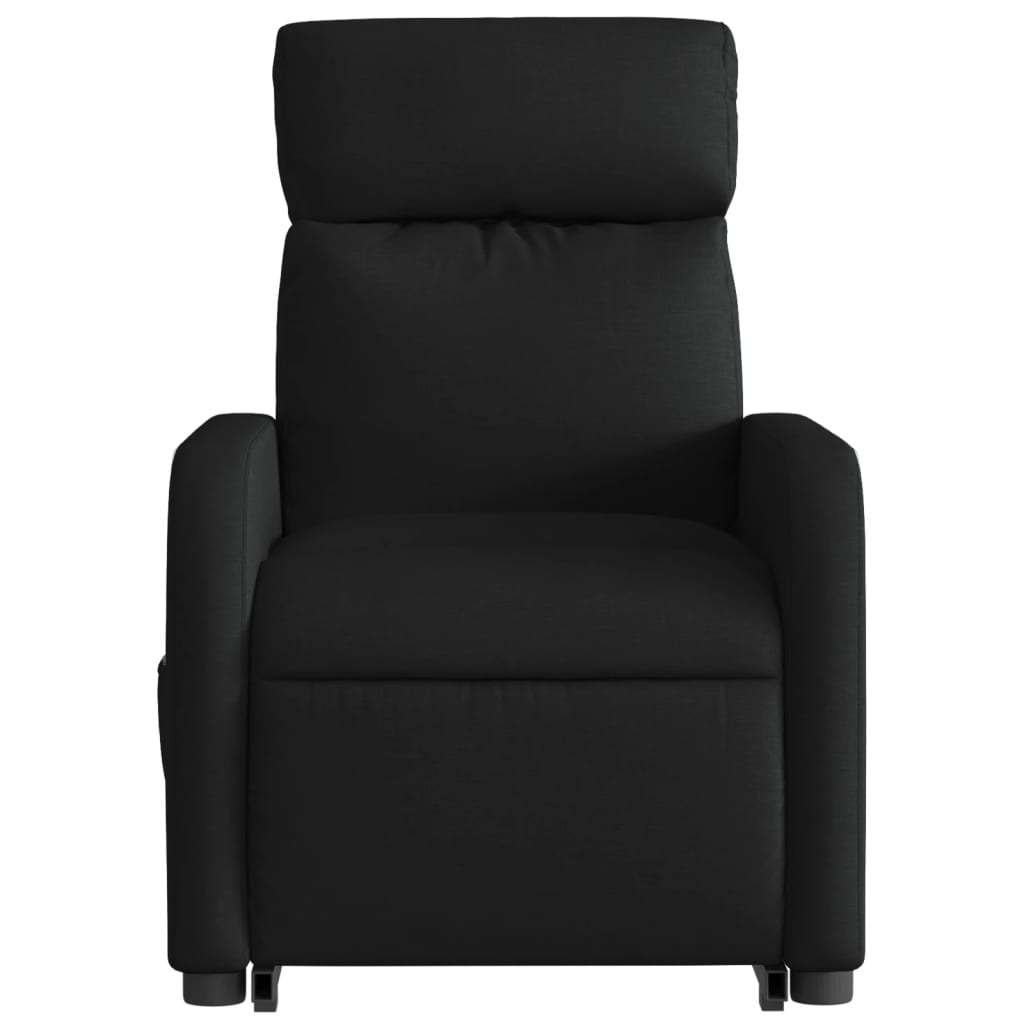 vidaXL Sillón de masaje eléctrico reclinable elevable tela negro