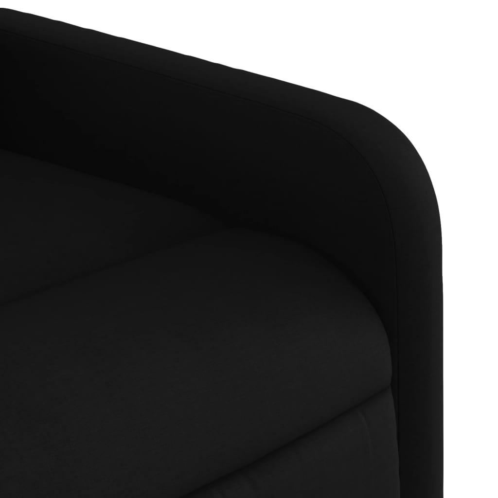 vidaXL Sillón de masaje eléctrico reclinable elevable tela negro