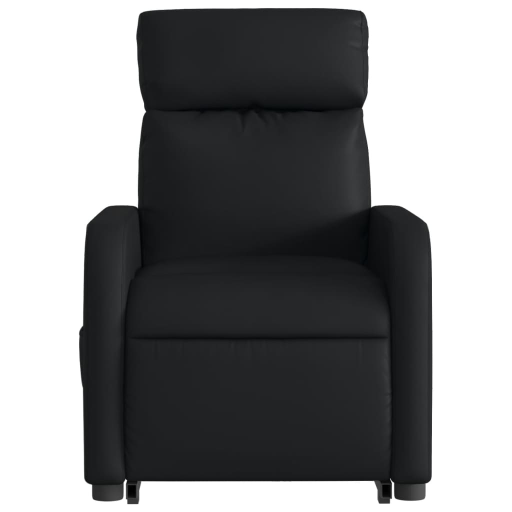 vidaXL Sillón reclinable y elevable eléctrico cuero sintético negro