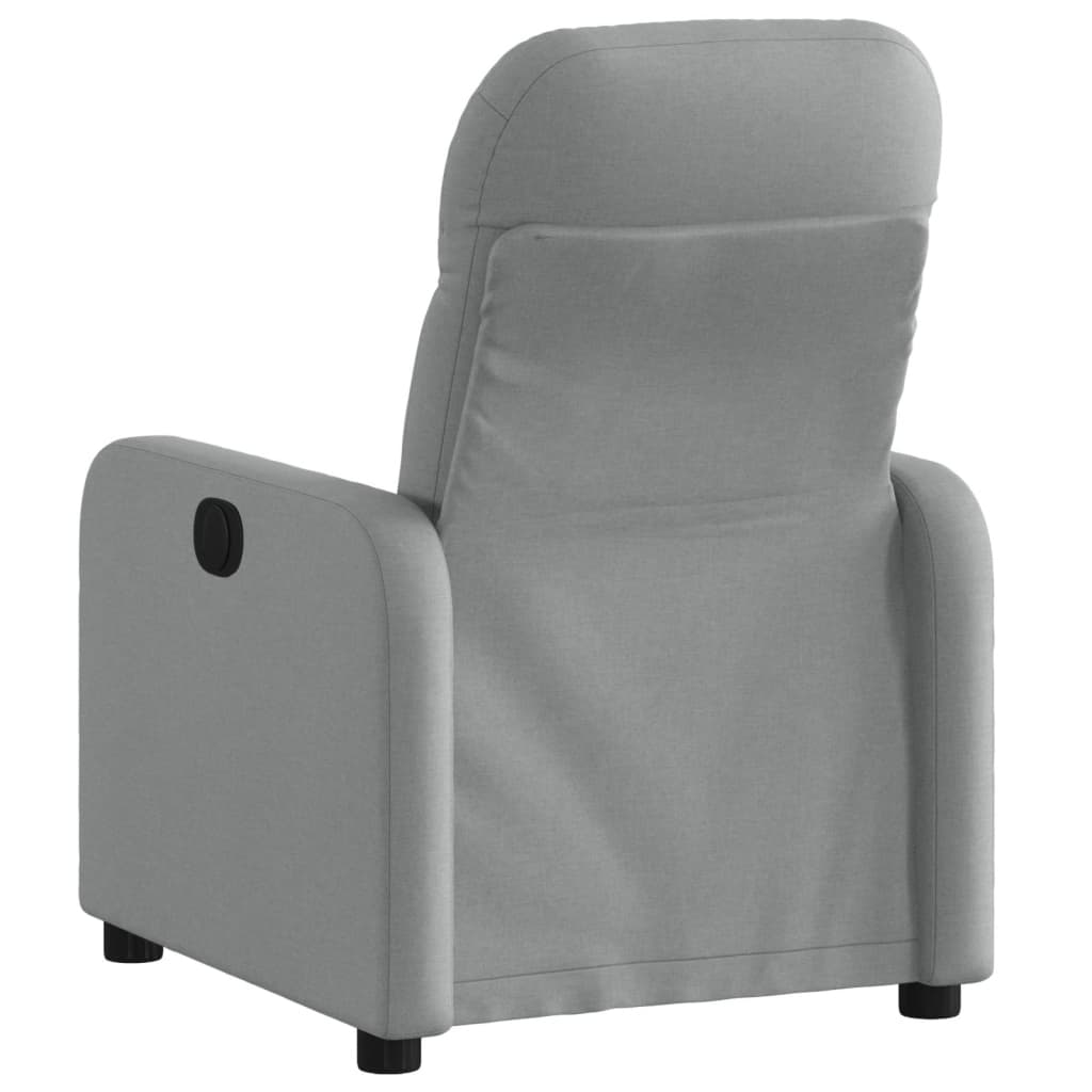 vidaXL Sillón reclinable eléctrico tela gris claro