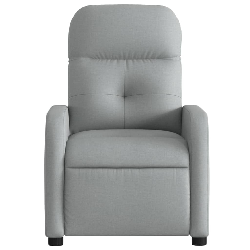 vidaXL Sillón reclinable eléctrico tela gris claro