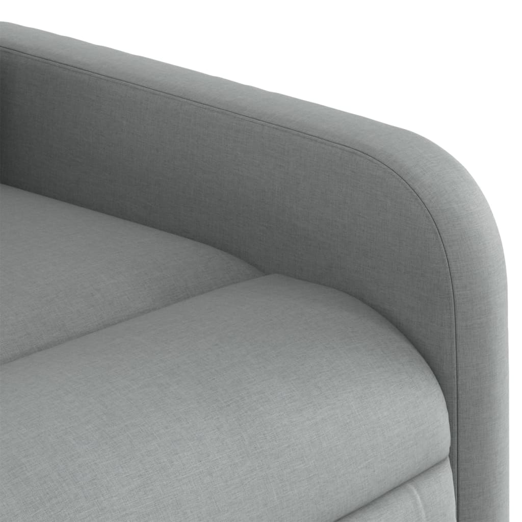 vidaXL Sillón reclinable eléctrico tela gris claro