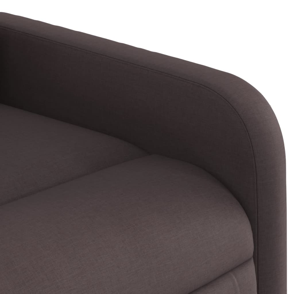 vidaXL Sillón reclinable eléctrico tela marrón oscuro