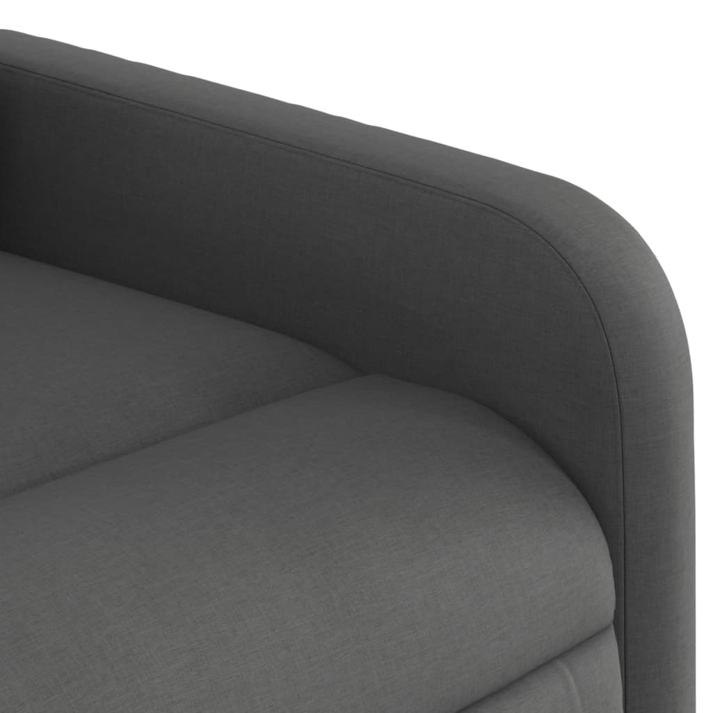 vidaXL Sillón reclinable de masaje eléctrico tela gris oscuro