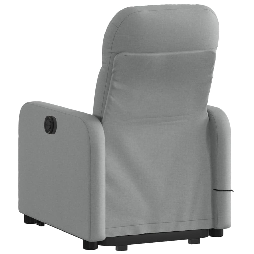 vidaXL Sillón de masaje reclinable de pie de tela gris claro