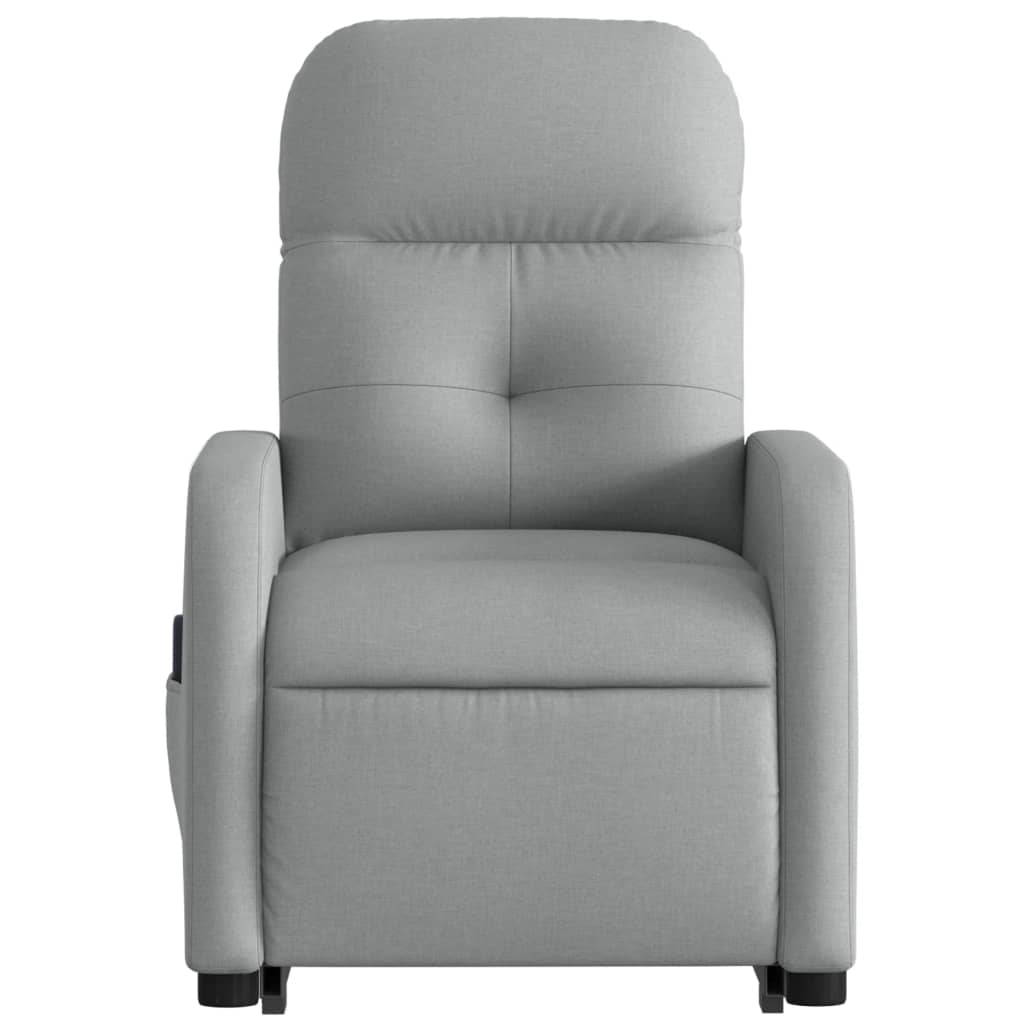 vidaXL Sillón de masaje reclinable de pie de tela gris claro