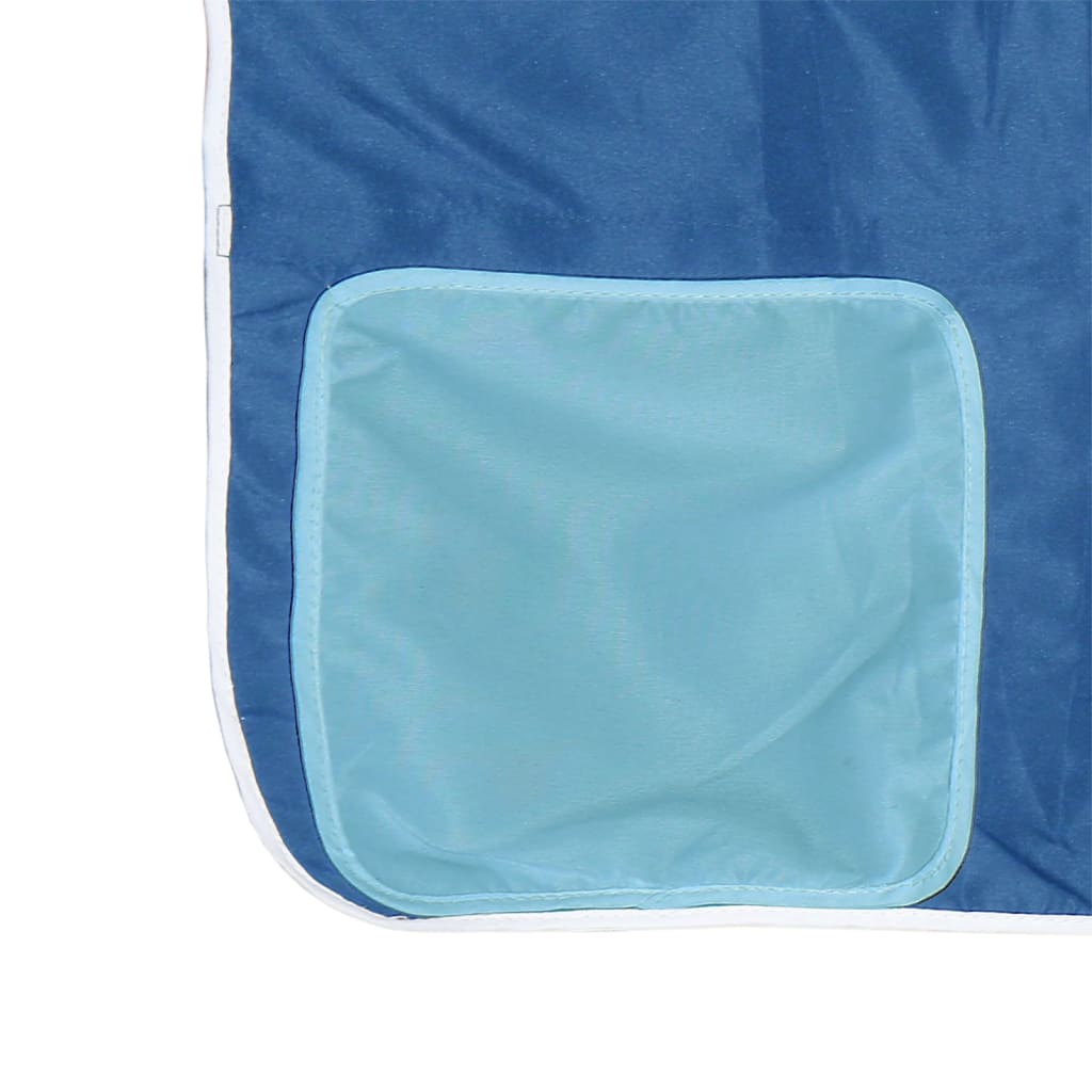 vidaXL Cama alta para niños con torre madera pino azul 90x200 cm