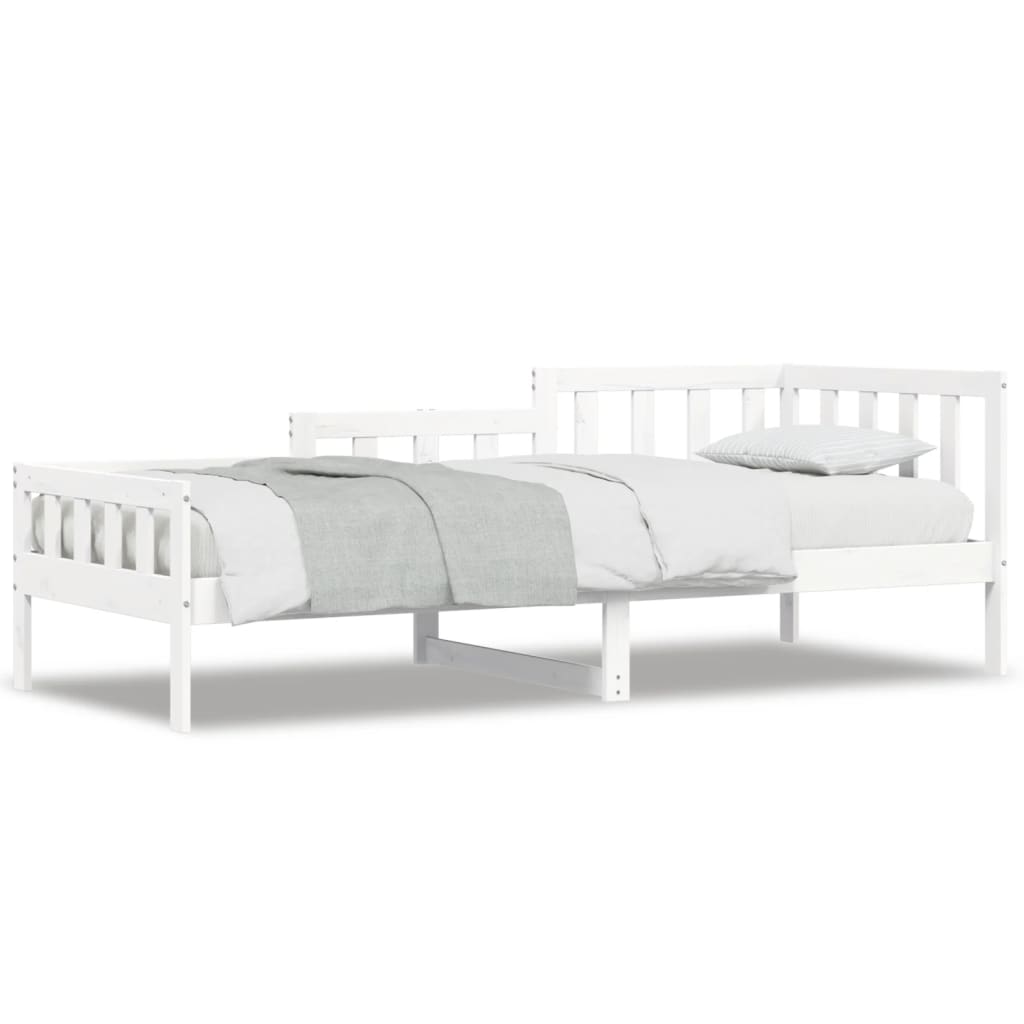 vidaXL Sofá cama sin colchón madera maciza de pino blanco 80x200 cm