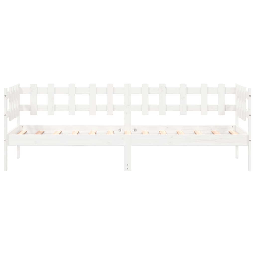 vidaXL Sofá cama sin colchón madera maciza de pino blanco 80x200 cm