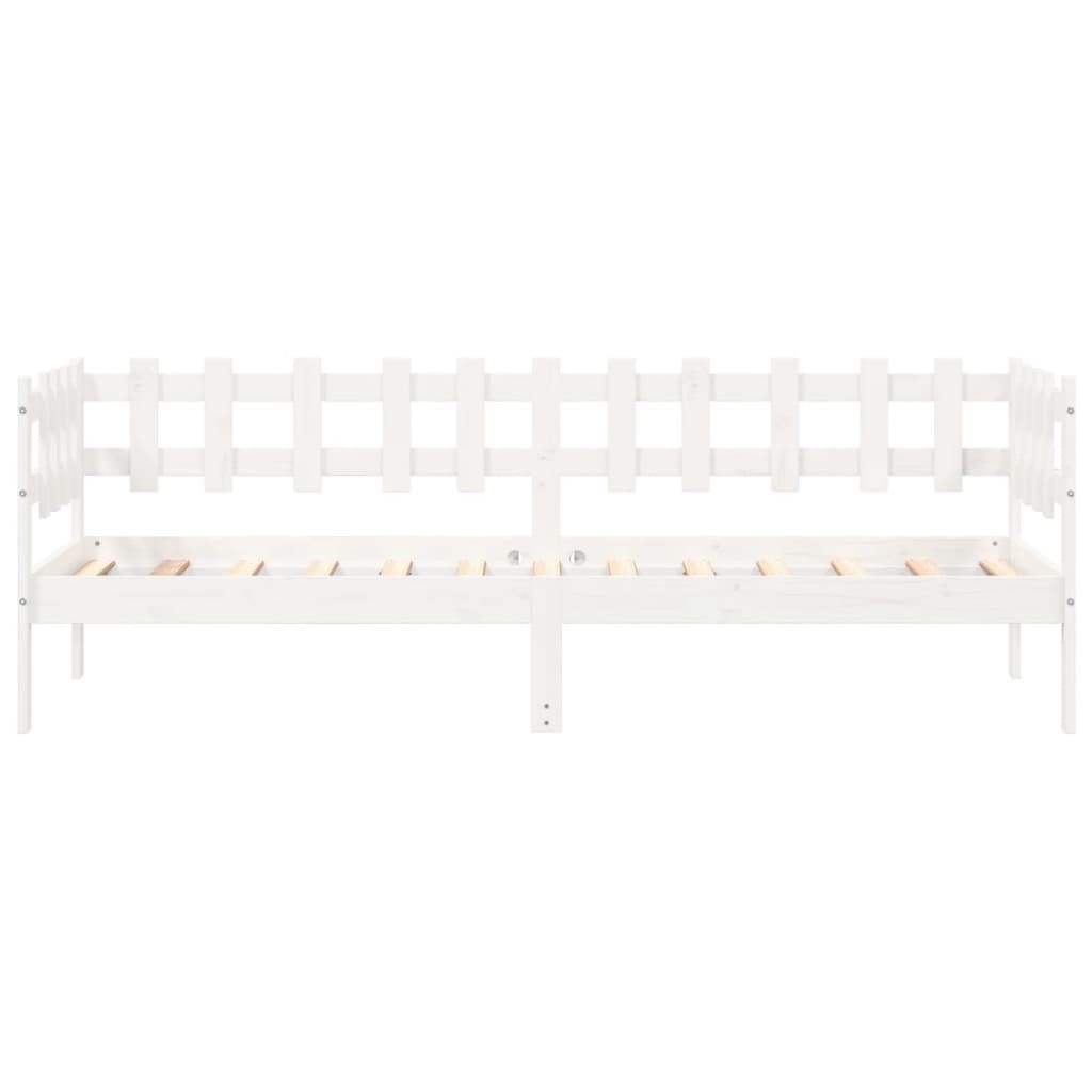 vidaXL Sofá cama sin colchón madera maciza de pino blanco 90x200 cm